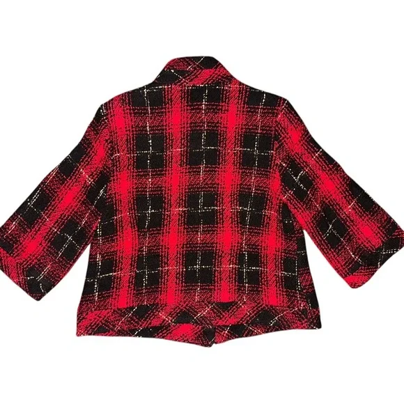 Vintage Erin London Plaid Tweed Blazer - Size Large - Picture 2 of 6